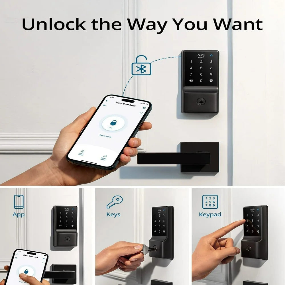 Anker  Security C210(E110) Smart Lock, 5-In-1 Keyless Entry Door Lock, Built-In Wifi Deadbolt, Smart Door Lock, Touchscreen Keypad