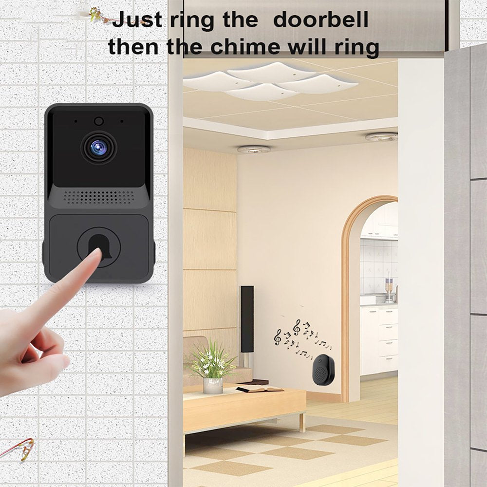 Smart Wireless Video Doorbell Camera 2 Way Audio Cloud Storage 480P Wifi Remote Video Doorbell