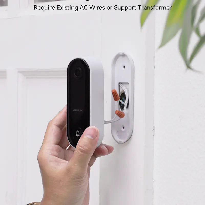 WUUK Wired Smart Doorbell 2K with On-Device AI Facial Recognition, Local Storage, and Free Chime - Home Improvement Security & Safety Doorbells & Intercoms